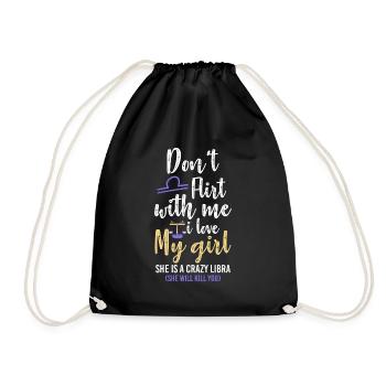 Libra Astrology Stars - Drawstring Bag - black - Front