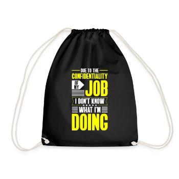Craft Work Father Humor - Drawstring Bag - black - Front