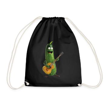 Zucchini Guitar - Drawstring Bag - black - Front