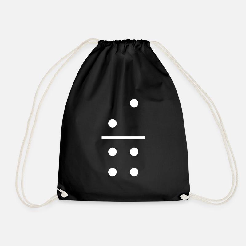 Domino stone 2/4 - Drawstring Bag - black
