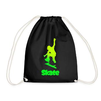 skate skateboarding sk8 - Turnbeutel - Schwarz - Vorne