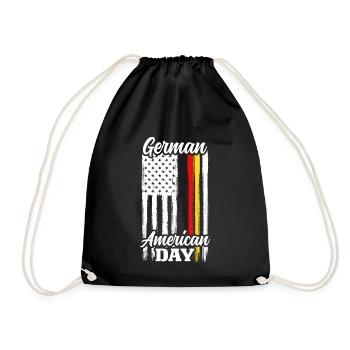 USA Germany German American Day - Drawstring Bag - black - Front