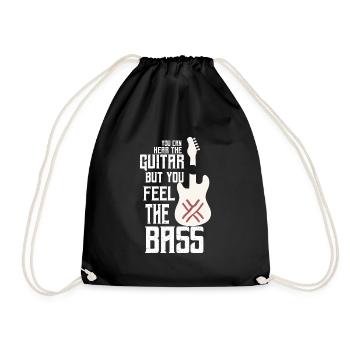 Feel the bass - Bassist guitare - Sac de sport léger - noir - Devant