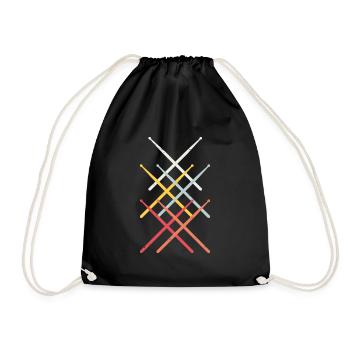 Drumsticks Drums Drummer Musician - Drawstring Bag - black - Front