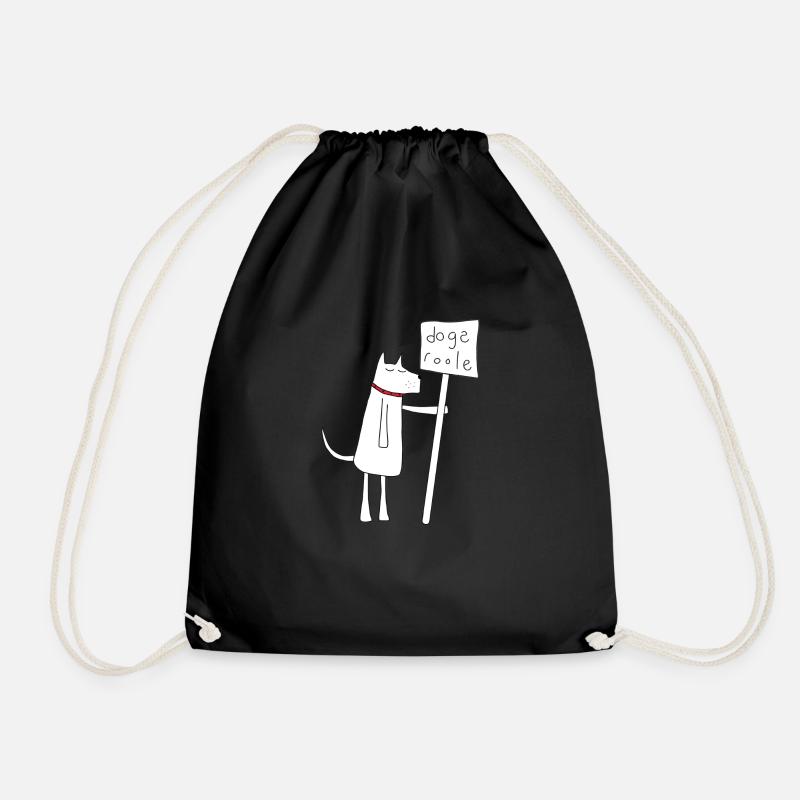 Dogs Roole - Drawstring Bag - black