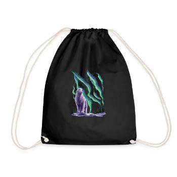 Winter polar bear - Drawstring Bag - black - Front