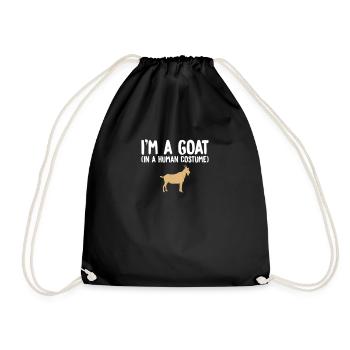 Je suis une chèvre dans un costume humain - Sac de sport léger - noir - Devant