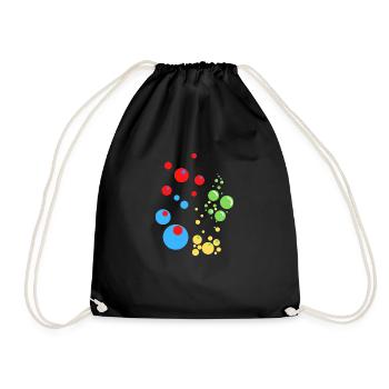 Bubbles - Drawstring Bag - black - Front