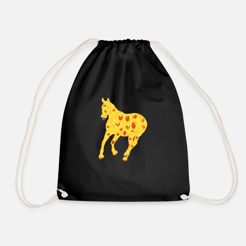 cheval Pizza - Sac de sport léger - noir
