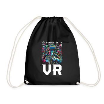 VR Gamer VR Jeux vidéo Joueur Nerd - Sac de sport léger - noir - Devant
