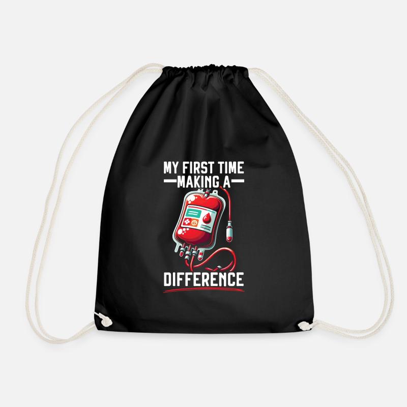 Don de sang Éducation Donner du sang - Sac de sport léger - noir