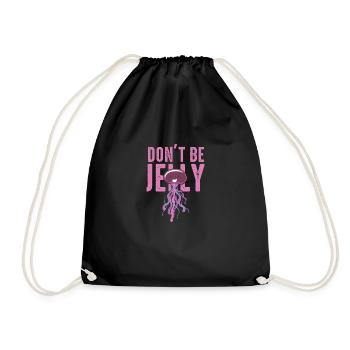 Jellyfish, marine animal, sea - Drawstring Bag - black - Front