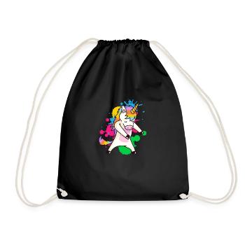 Floss Dance Unicorn - Drawstring Bag - black - Front