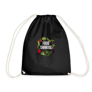 Cadeau de concombre brocoli poivron tomate poivre - Sac de sport léger - noir - Devant