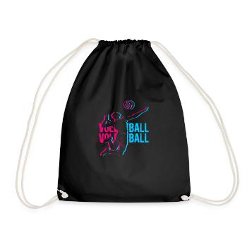 Volleyball - Turnbeutel - Schwarz - Vorne