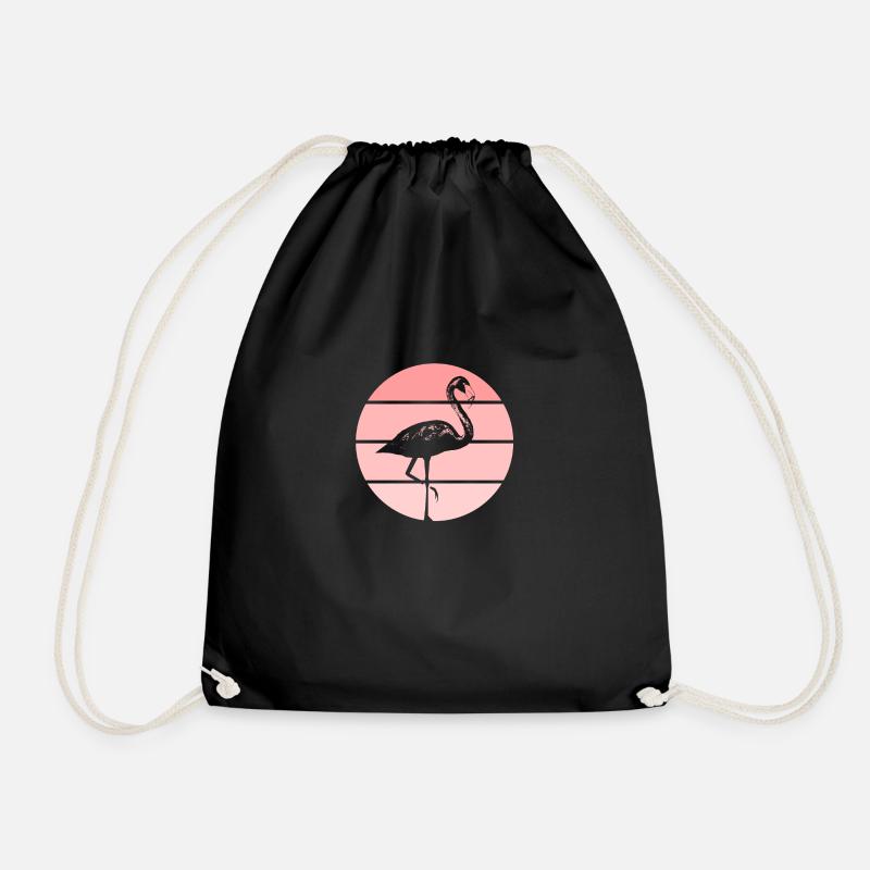 Flamingo - Turnbeutel - Schwarz