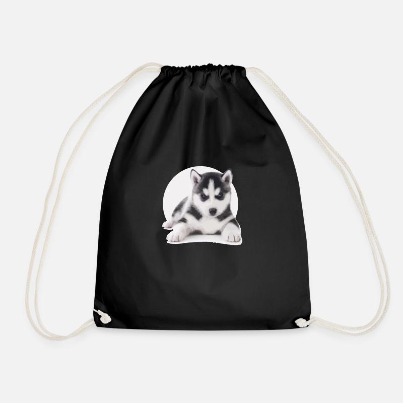 Husky Welpen - Turnbeutel - Schwarz