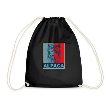 Alpaka Alpaca - Turnbeutel - Schwarz - Vorne