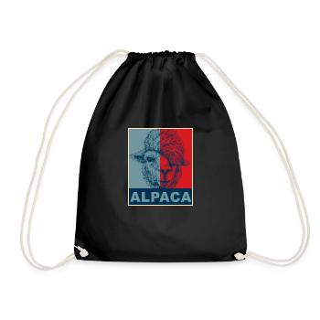 Alpaka Alpaca - Turnbeutel - Schwarz - Vorne