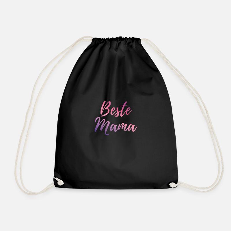 Muttertag Geburtstag Geschenk - Beste Mama Design - Turnbeutel - Schwarz