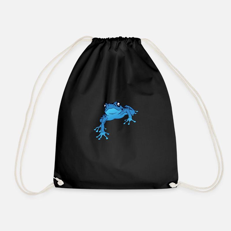 Pfeilgiftfrosch aus dem Regenwald blauer Dart Frog - Turnbeutel - Schwarz