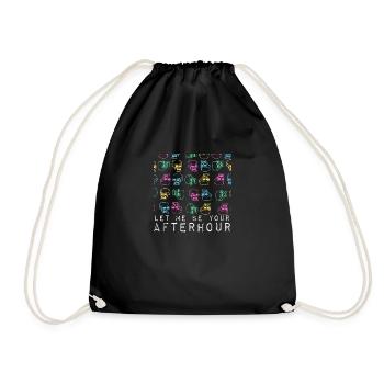 Let me be your afterhour skull design gift - Drawstring Bag - black - Front