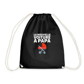 La Nouvelle Voiture De Papa Humour Futur Papa - Sac de sport léger - noir - Devant