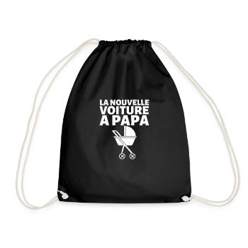 La Nouvelle Voiture De Papa Humour Futur Papa - Sac de sport léger - noir - Devant
