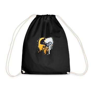 BmX Freestyle Teen Bike - Drawstring Bag - black - Front