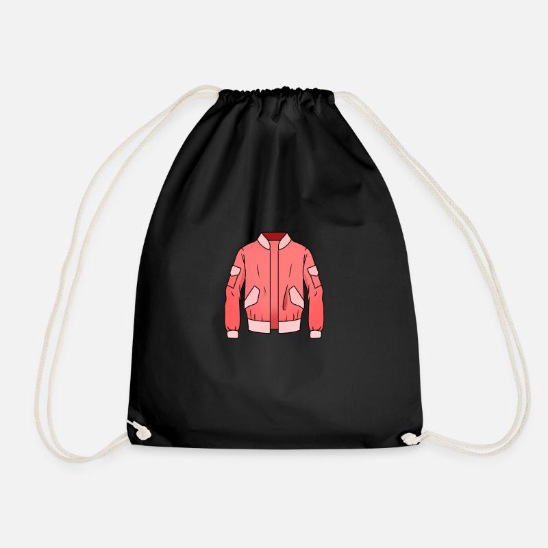 jacket - Drawstring Bag - black