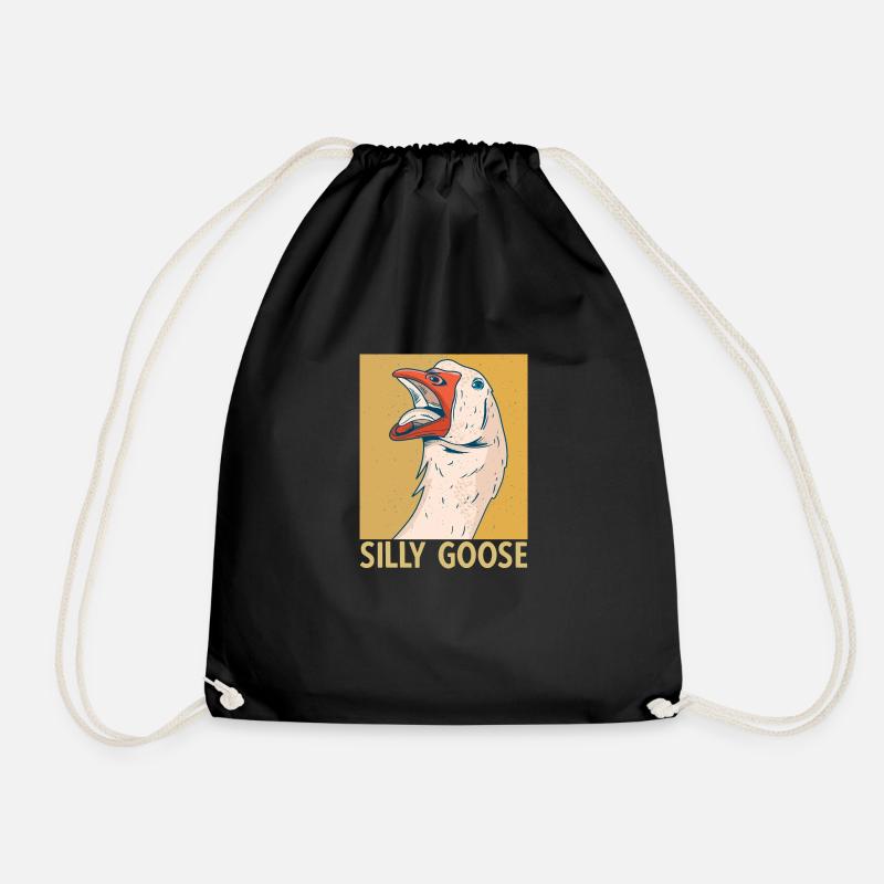 Silly Goose Alberne Gans Humor - Turnbeutel - Schwarz