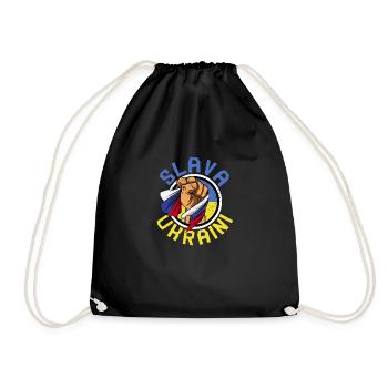 Slava Ukraini Ukraine Paix Liberté - Sac de sport léger - noir - Devant
