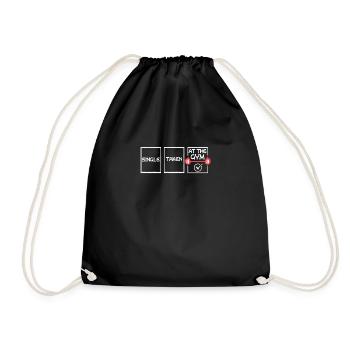 Weightlifting Weight Training Sport Fitness Saying - Drawstring Bag - black - Front