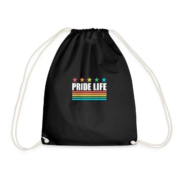 Pride Life - Communauté du Mois de la Gay Pride LGBT - Sac de sport léger - noir - Devant