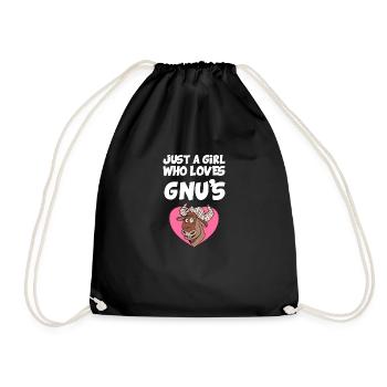 Juste une fille qui aime GNU - Sac de sport léger - noir - Devant