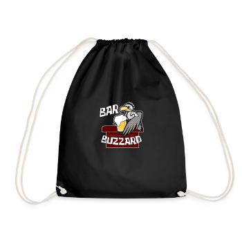 Bar Buzzard Comedy Drinking - Drawstring Bag - black - Front