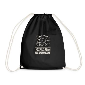 Paleontologist Dinosaurs Paleontology Bones - Drawstring Bag - black - Front