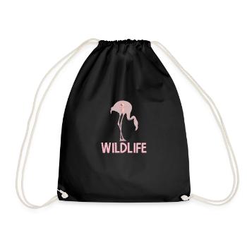 Wildlife Animal Welfare Wild Exotic Animals Africa - Drawstring Bag - black - Front