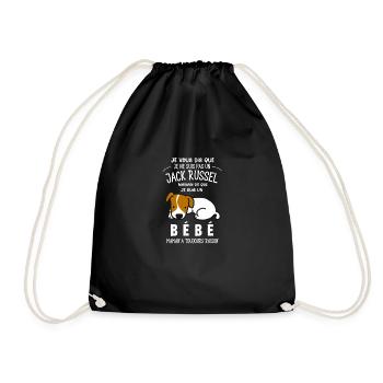 je ne suis pas un jack russel - Sac de sport léger - noir - Devant