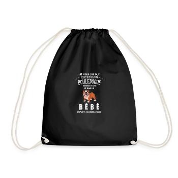 je ne suis pas un bouledogue - Sac de sport léger - noir - Devant