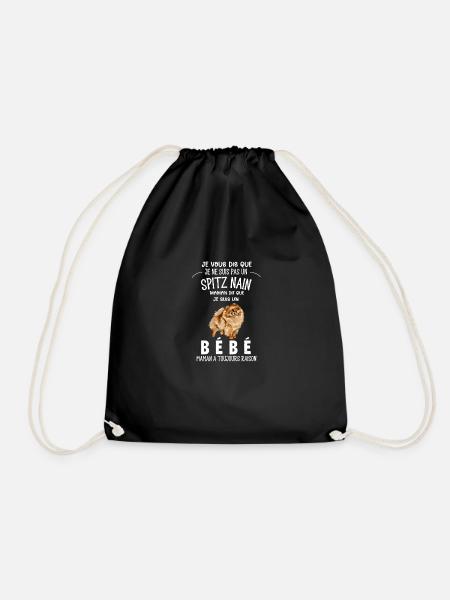 je ne suis pas un spitz nain - Sac de sport léger - noir