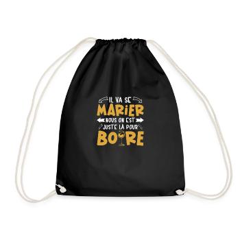 EVG Humour Cadeau Futur Marié Team équipe du Marié - Sac de sport léger - noir - Devant