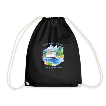 Cruise mode activated - Cruising Vacation - Drawstring Bag - black - Front