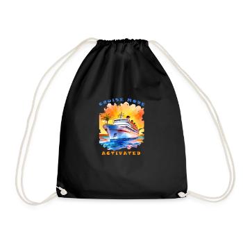 Cruise mode activated - Cruising Vacation - Drawstring Bag - black - Front