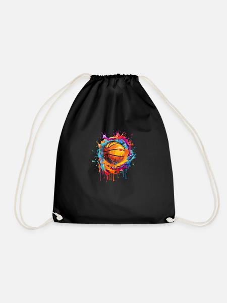 Basketball Trikot Basketball Basketball Retro - Turnbeutel - Schwarz
