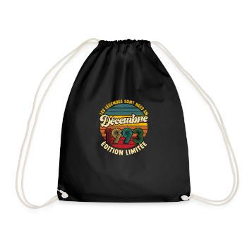 Anniversaire 30 ans Homme Femme Née Décembre 1993 - Sac de sport léger - noir - Devant
