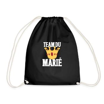 Team du Futur marié idée Cadeau Humour EVG - Sac de sport léger - noir - Devant