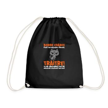 Départ Collègue Nouvel Emploi idée Cadeau Travail - Sac de sport léger - noir - Devant