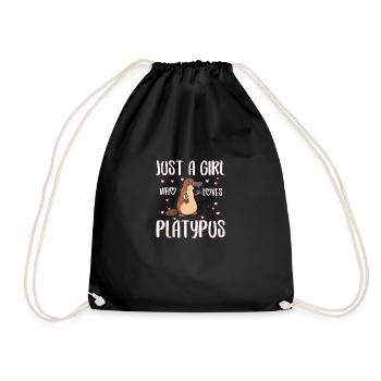 just a girl who loves platypus - Turnbeutel - Schwarz - Vorne