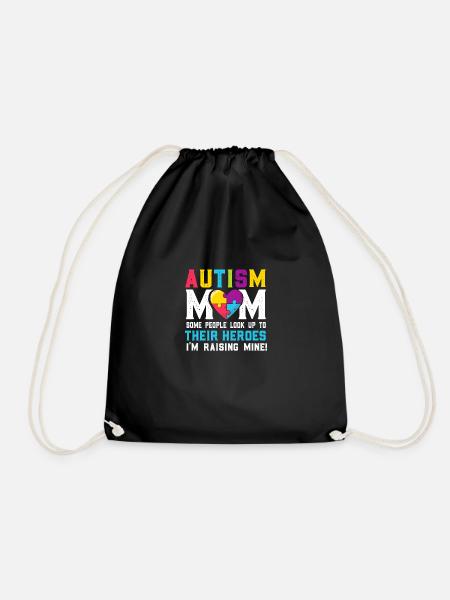 autism mom - Turnbeutel - Schwarz